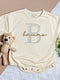 Custom Monogram Baby Onesie – Embroidered Baby Name Bodysuit with Big Initial – Personalized Infant Outfit for Boys
